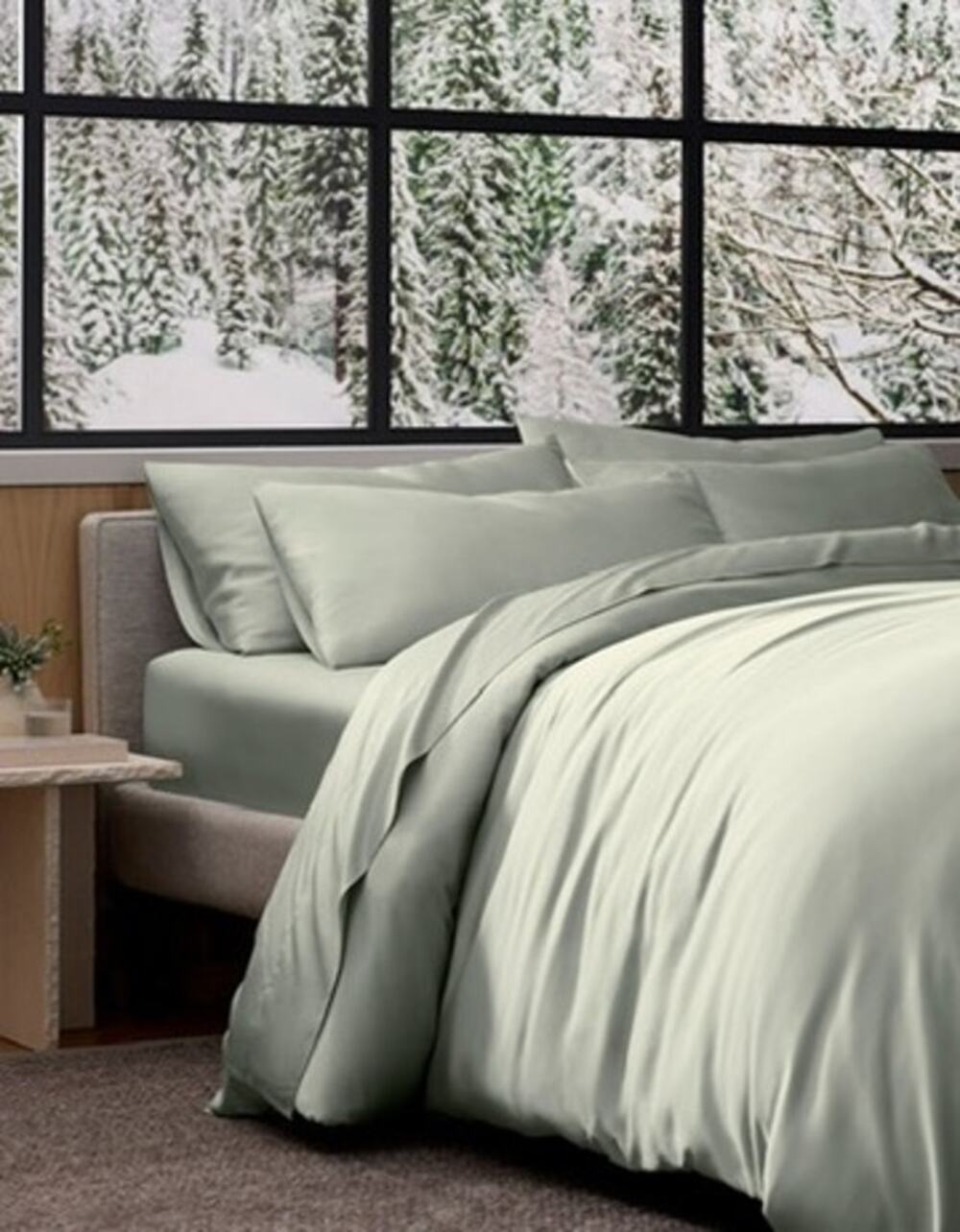 Cozy Earth Bamboo Duvet Cover + 2 Pillowcases Set Queen Laurel NWOT